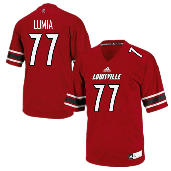 Men #77 Vincent Lumia Louisville Cardinals College Football Jerseys Stitched Sale-Red